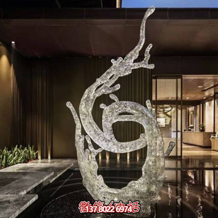 不銹鋼浪花雕塑，創(chuàng  )意廣場(chǎng)裝飾
