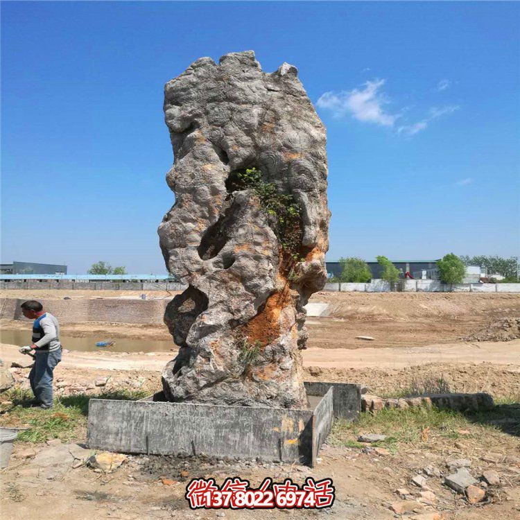 夢(mèng)幻假山景觀(guān)擺件，美化庭院靈璧石