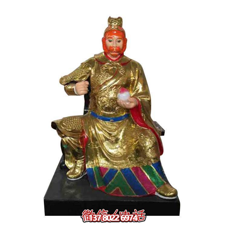 玻璃鋼佛像，金烤漆噴涂
