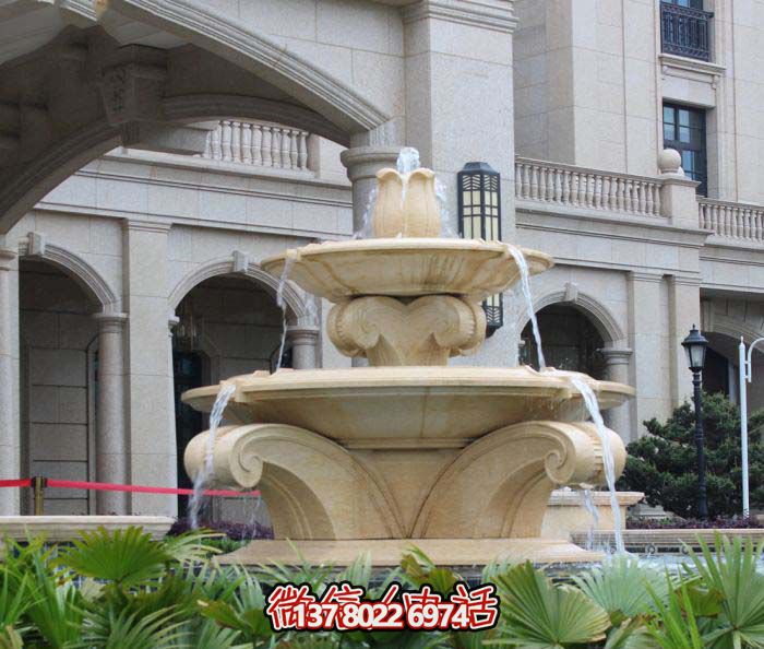 歐式風(fēng)格大理石噴泉雕塑，美化酒店、廣場(chǎng)、景觀(guān)
