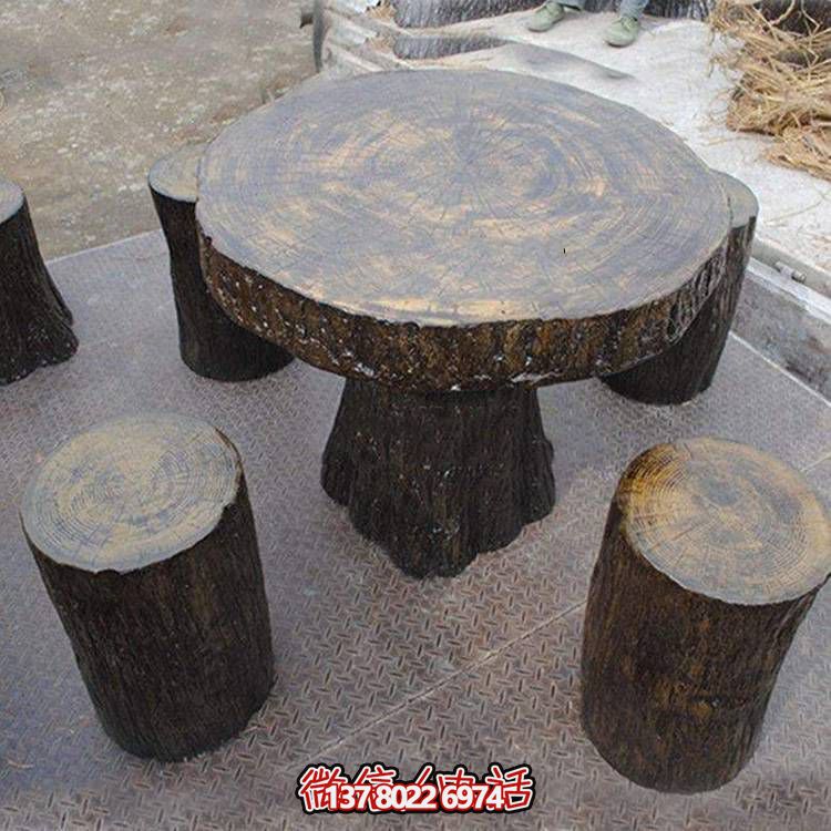 玻璃鋼樹(shù)木仿真凳子，為公園戶(hù)外空間提供美觀(guān)休閑