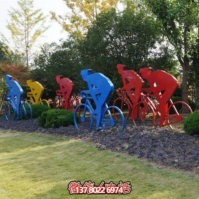 不銹鋼剪影賽車(chē)擺件，點(diǎn)綴公園草坪