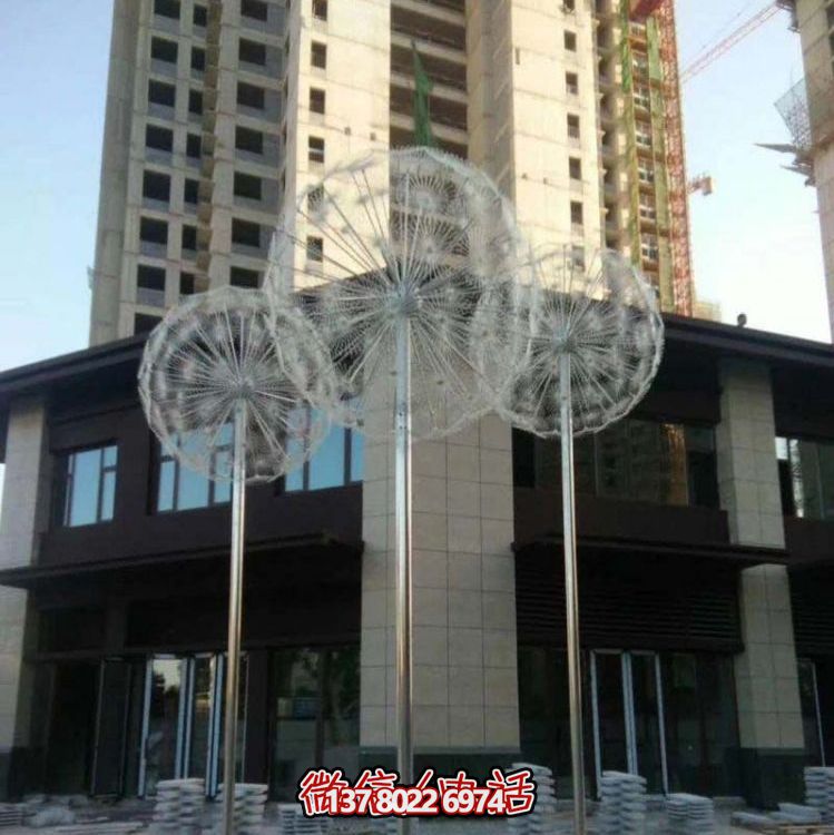 不銹鋼植物景觀(guān)雕塑，點(diǎn)綴商業(yè)酒店