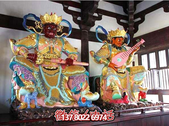巨型玻璃鋼彩繪天王雕塑景觀(guān)