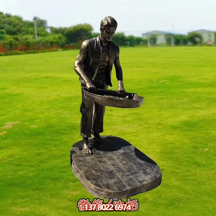 精美銅雕仿古玻璃鋼園林景觀(guān)曬茶擺件