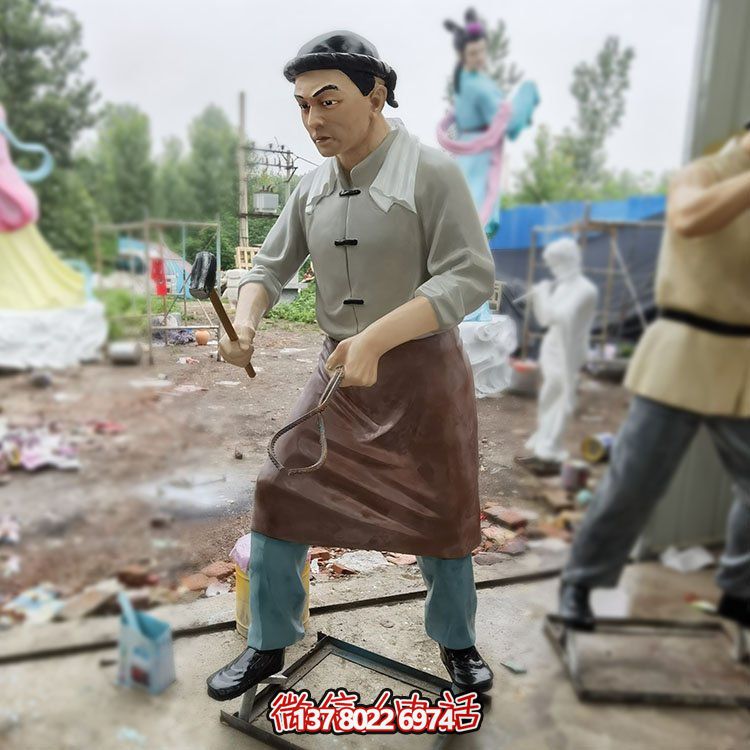 創(chuàng  )意玻璃鋼戶(hù)外園林景觀(guān)人物雕塑
