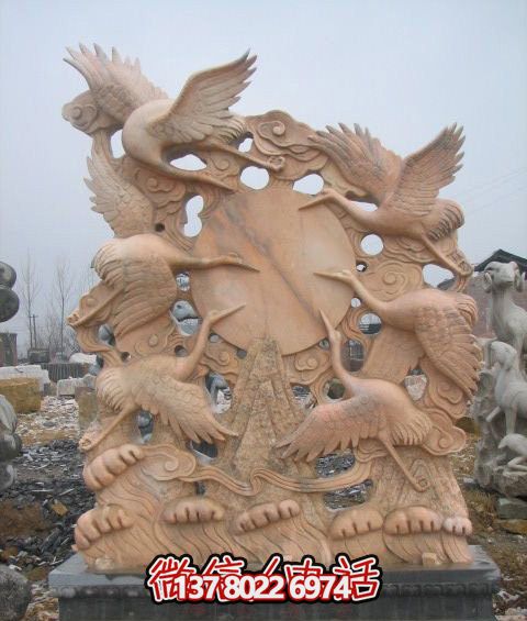 大型景觀(guān)仙鶴雕塑，完美演繹晚霞紅