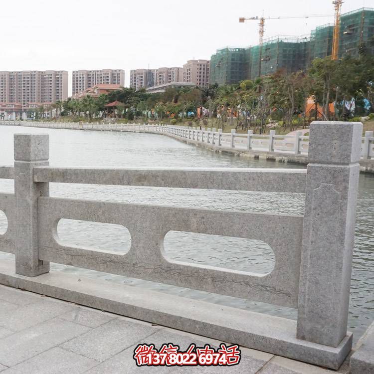 防護花崗巖石欄桿組合，完美裝飾湖邊公園