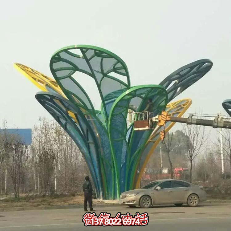 創(chuàng  )意不銹鋼植物景觀(guān)彩繪戶(hù)外裝飾