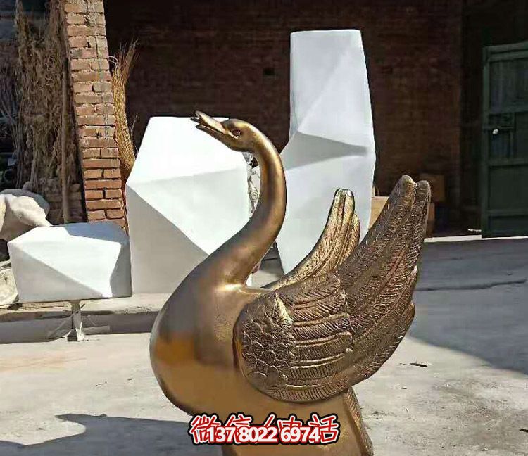 創(chuàng )意不銹鋼鑄銅天鵝雕塑 創(chuàng )意不銹鋼鑄銅天鵝雕塑