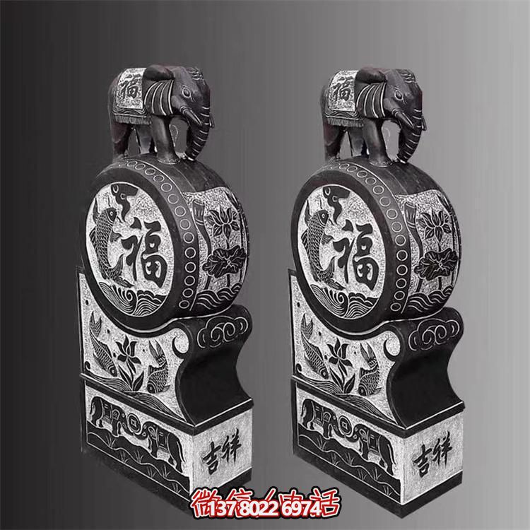 青石鼓抱聯(lián)合園林景觀(guān)和石雕藝術(shù)的門(mén)口裝飾