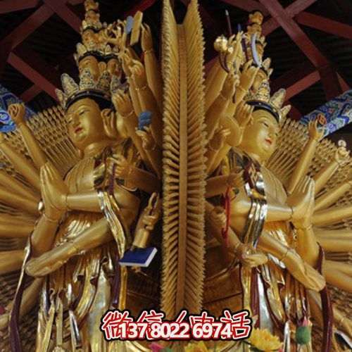大型千手觀(guān)音銅像寺廟供奉佛像雕塑