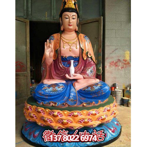 玻璃鋼彩繪寺廟供奉佛像觀(guān)音雕塑