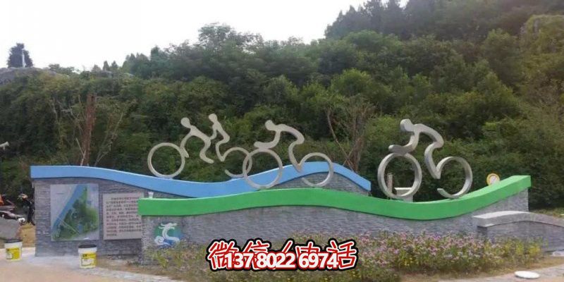 不銹鋼景區抽象騎自行車(chē)人物雕塑 不銹鋼景區抽象騎自行車(chē)人物雕塑