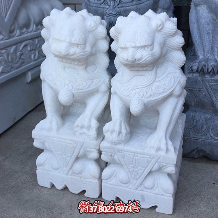 獅子雕塑，戶(hù)外園林庭院門(mén)口擺放鎮宅獅子