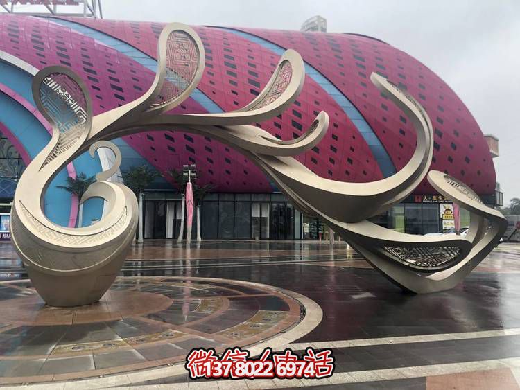 戶(hù)外園林景觀(guān)抽象大型鳳凰雕塑