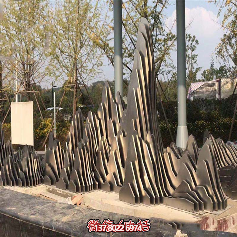 不銹鋼假山雕塑公園園林創(chuàng )意景觀(guān)雕塑 不銹鋼假山雕塑公園園林創(chuàng )意景觀(guān)雕塑