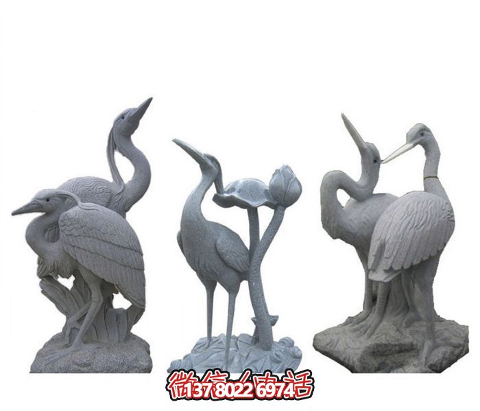 景區創(chuàng )意大理石石雕成群的仙鶴雕塑 景區創(chuàng )意大理石石雕成群的仙鶴雕塑