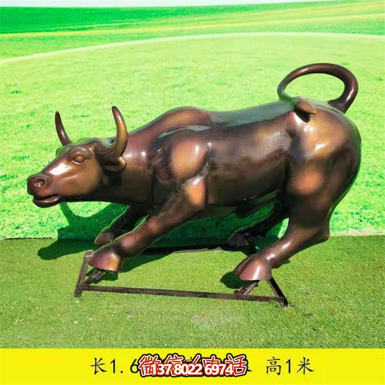 玻璃鋼工廠(chǎng)企業(yè)大型農耕牛雕塑