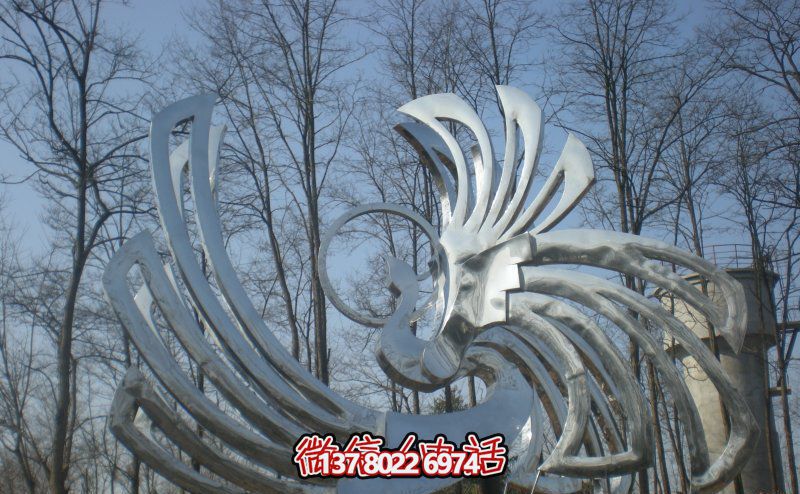 景區戶(hù)外不銹鋼鏡面抽象鳳凰雕塑 景區戶(hù)外不銹鋼鏡面抽象鳳凰雕塑