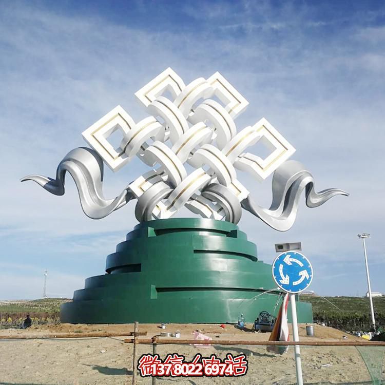 大型不銹鋼標志性建筑景觀(guān)雕塑城市園林小品擺件
