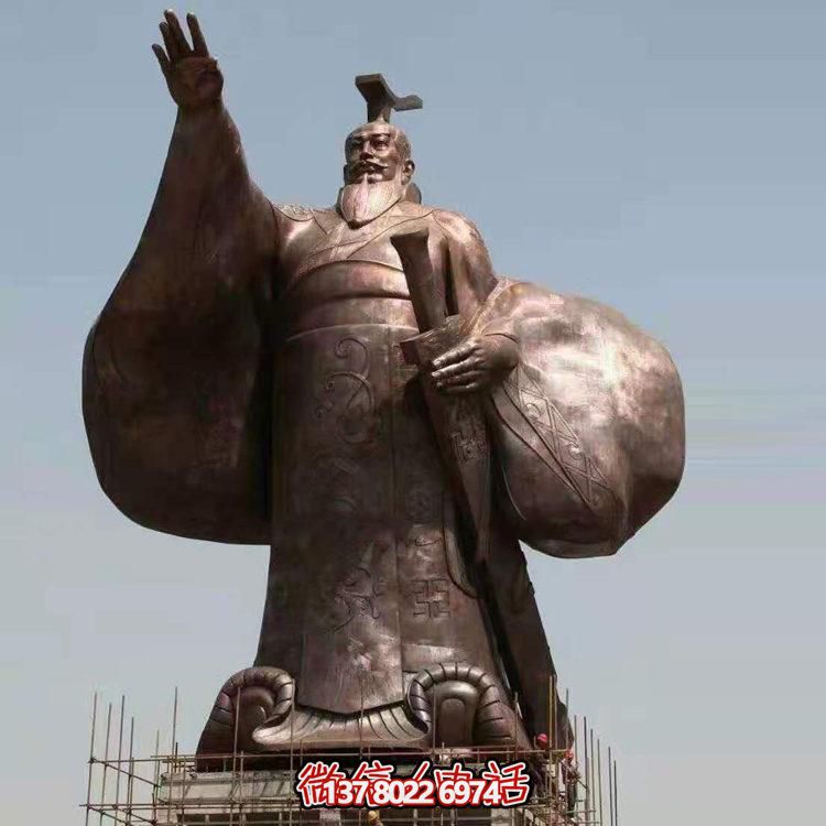 景區廣場(chǎng)裝飾鑄銅大型歷史人物秦始皇雕像