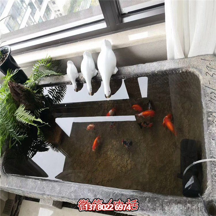青石雕刻老石槽養魚(yú)庭院陽(yáng)臺擺放水池
