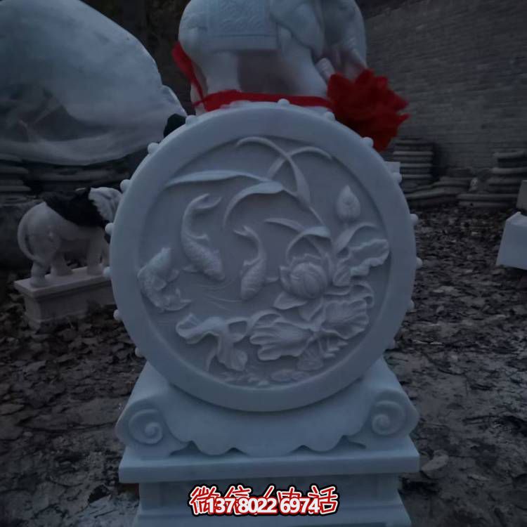 庭院戶(hù)外大理石石雕戶(hù)外門(mén)口抱鼓石雕塑