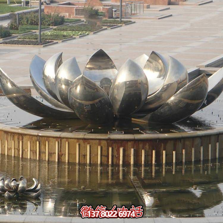 廣場(chǎng)水景不銹鋼鏡面創(chuàng  )意蓮花