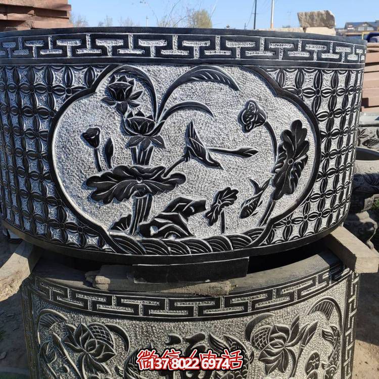 青石石雕魚(yú)缸花盆石槽庭院戶(hù)外仿古水槽石缸石盆室內養魚(yú)缸雕塑