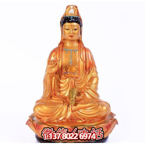 寺院景區室外擺放銅觀(guān)音佛像雕塑