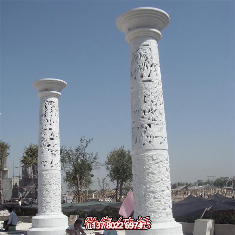 大理石戶(hù)外園林景觀(guān)創(chuàng  )意文化柱雕塑