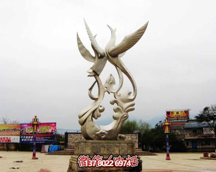 戶(hù)外廣場(chǎng)大型抽象銅雕鳳凰雕塑