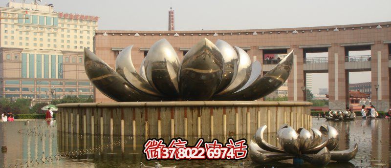 廣場(chǎng)不銹鋼創(chuàng )意抽象鐵藝景觀(guān)盛開(kāi)的荷花雕塑 廣場(chǎng)不銹鋼創(chuàng )意抽象鐵藝景觀(guān)盛開(kāi)的荷花雕塑