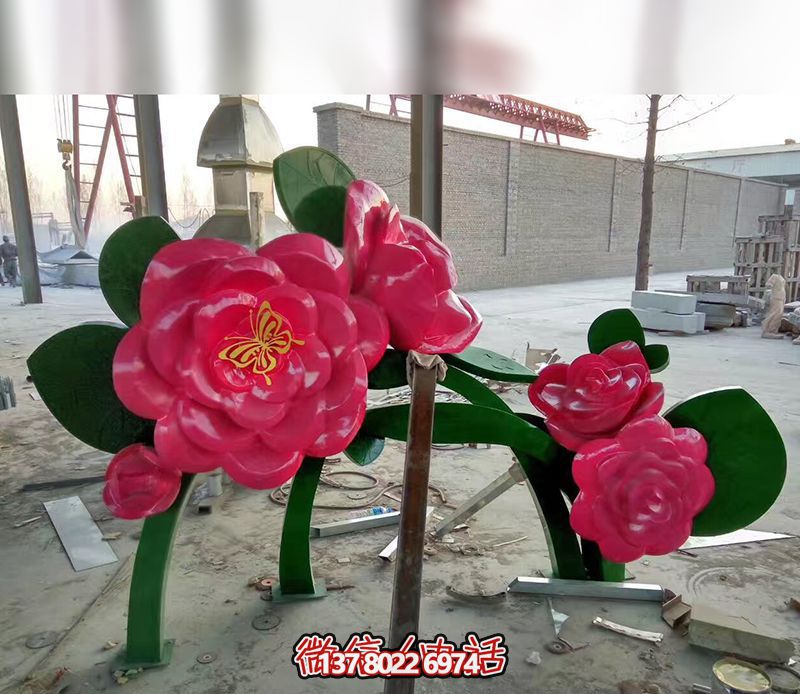 公園不銹鋼牡丹花景觀(guān)裝飾品花朵雕塑 公園不銹鋼牡丹花景觀(guān)裝飾品花朵雕塑