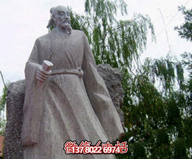 景區戶(hù)外擺放大理石詩(shī)仙古代名人李白雕塑