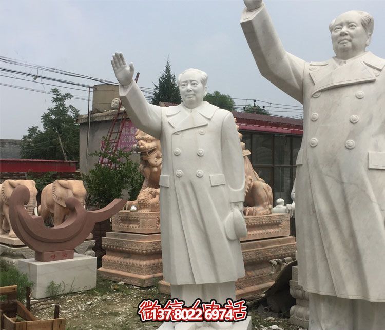 漢白玉揮手的戶(hù)外廣場(chǎng)偉人石雕毛澤東雕塑 漢白玉揮手的戶(hù)外廣場(chǎng)偉人石雕毛澤東雕塑