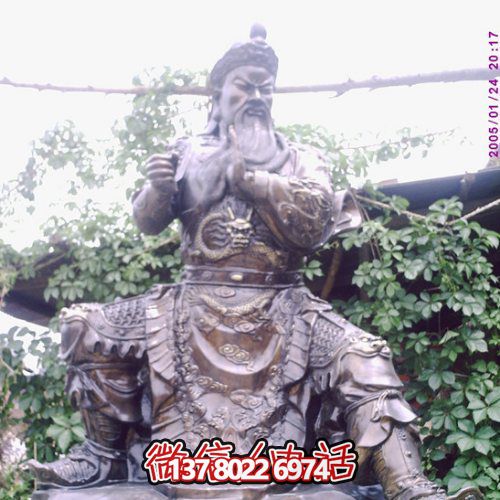 銅雕寺廟大型人物佛像景觀(guān)武財神雕塑