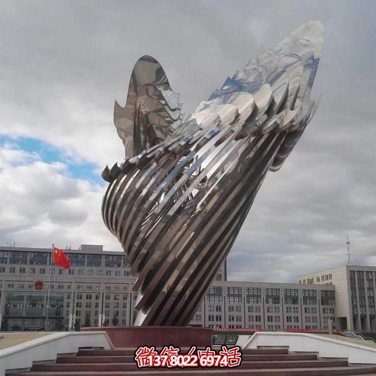 廣場(chǎng)大型不銹鋼抽象創(chuàng  )意園林景觀(guān)雕塑