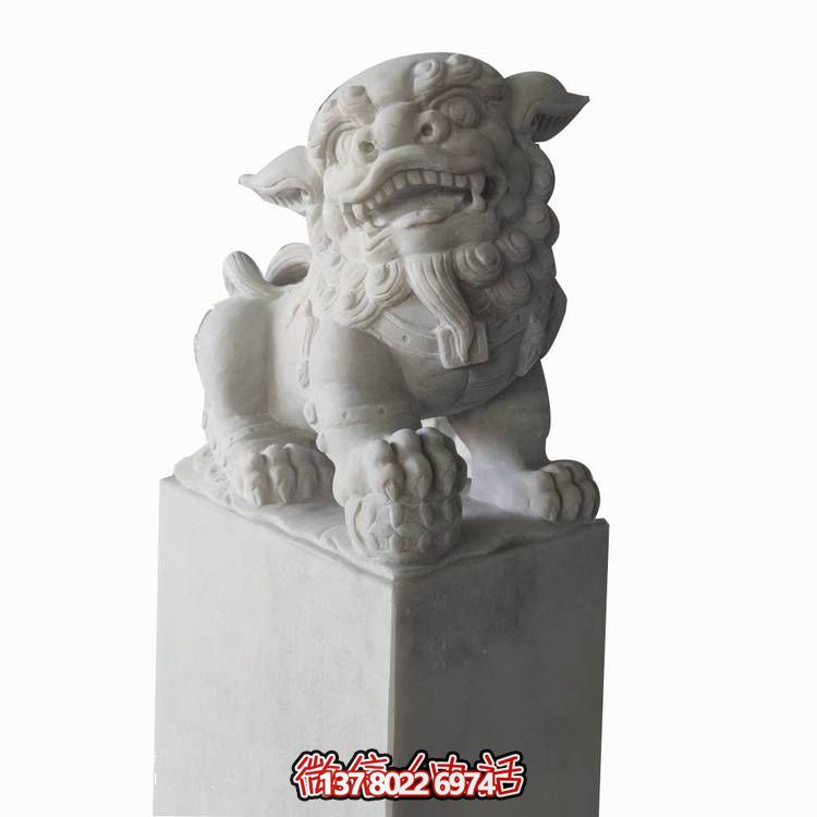 庭院門(mén)口石材鎮宅招財獅子雕塑