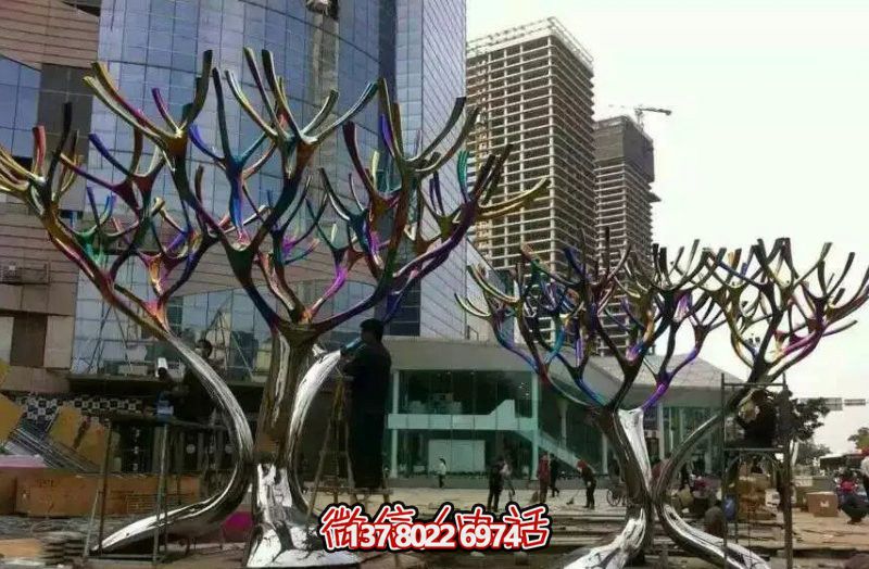 園林城市烤漆不銹鋼抽象樹(shù) 園林城市烤漆不銹鋼抽象樹(shù)
