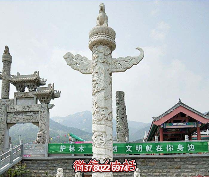 廣場(chǎng)景觀(guān)大理石華表龍紋石雕 廣場(chǎng)景觀(guān)大理石華表龍紋石雕