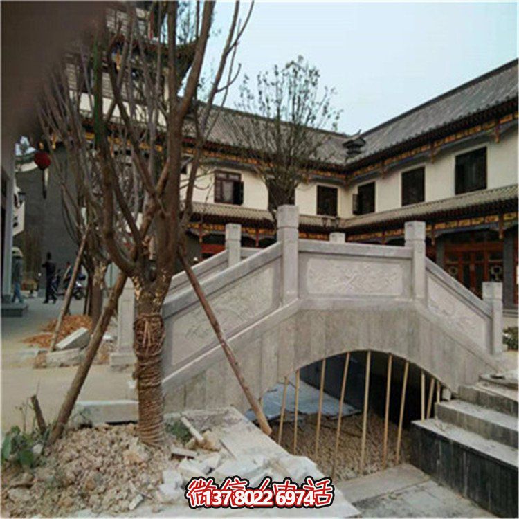 大理石石雕戶(hù)外景觀(guān)石拱橋雕塑