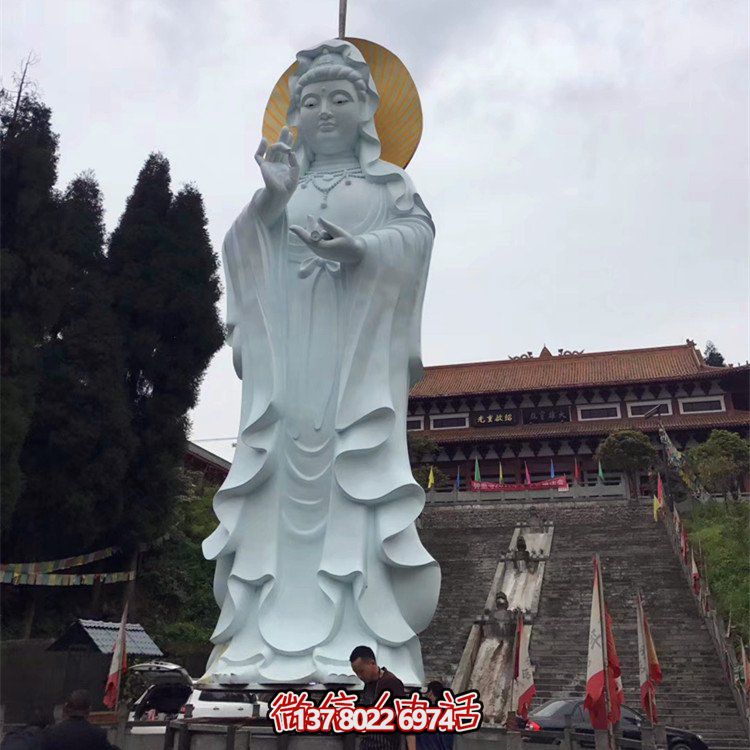 寺廟玻璃鋼滴水凈瓶觀(guān)音菩薩擺件