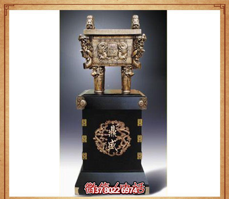 庭院不銹鋼噴金烤漆創(chuàng  )意鼎雕塑