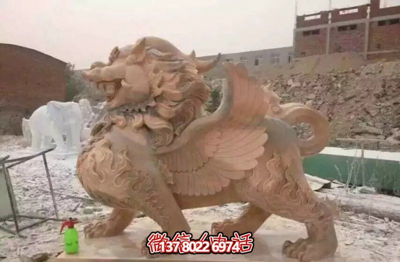 戶(hù)外廣場(chǎng)大型神獸景觀(guān)石雕黃蠟石貔貅雕塑 戶(hù)外廣場(chǎng)大型神獸景觀(guān)石雕黃蠟石貔貅雕塑