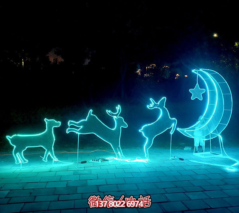 公園城市創(chuàng )意照明不銹鋼梅花鹿雕塑 公園城市創(chuàng )意照明不銹鋼梅花鹿雕塑