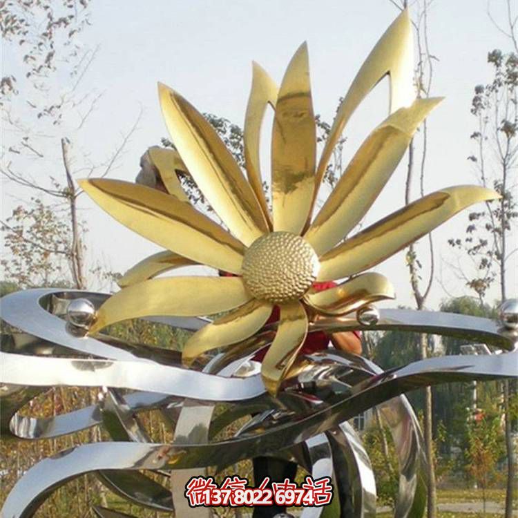 鏡面不銹鋼幾何創(chuàng  )意蓮花擺件