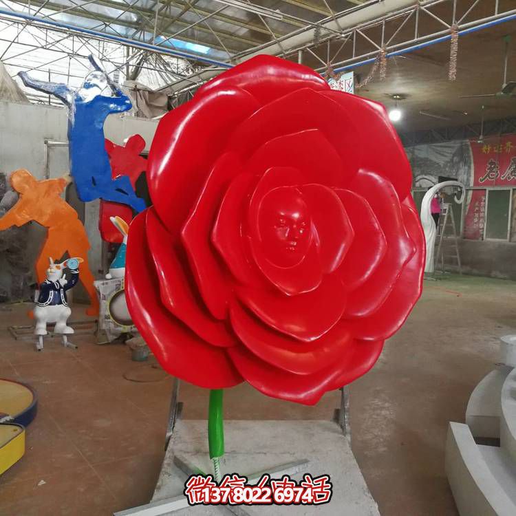 公園戶(hù)外大型植物景觀(guān)彩繪花朵