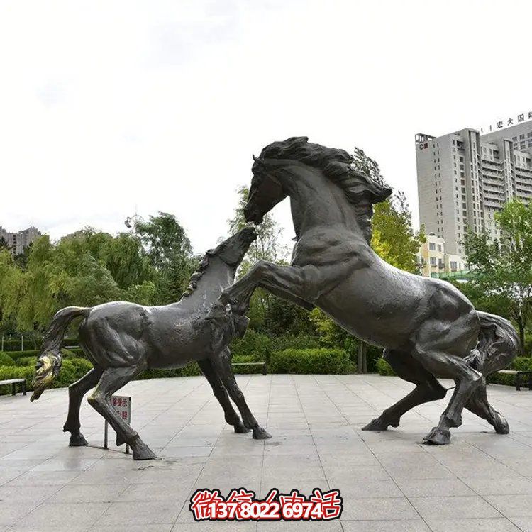 戶(hù)外廣場(chǎng)擺放純銅鑄造馬景觀(guān)動(dòng)物雕塑